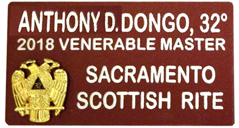 (image for) Scottish Rite Badge with Cloisonne Emblem